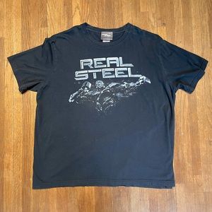 Rare Vintage 2011 Real Steel Movie Promo Tee Size XL